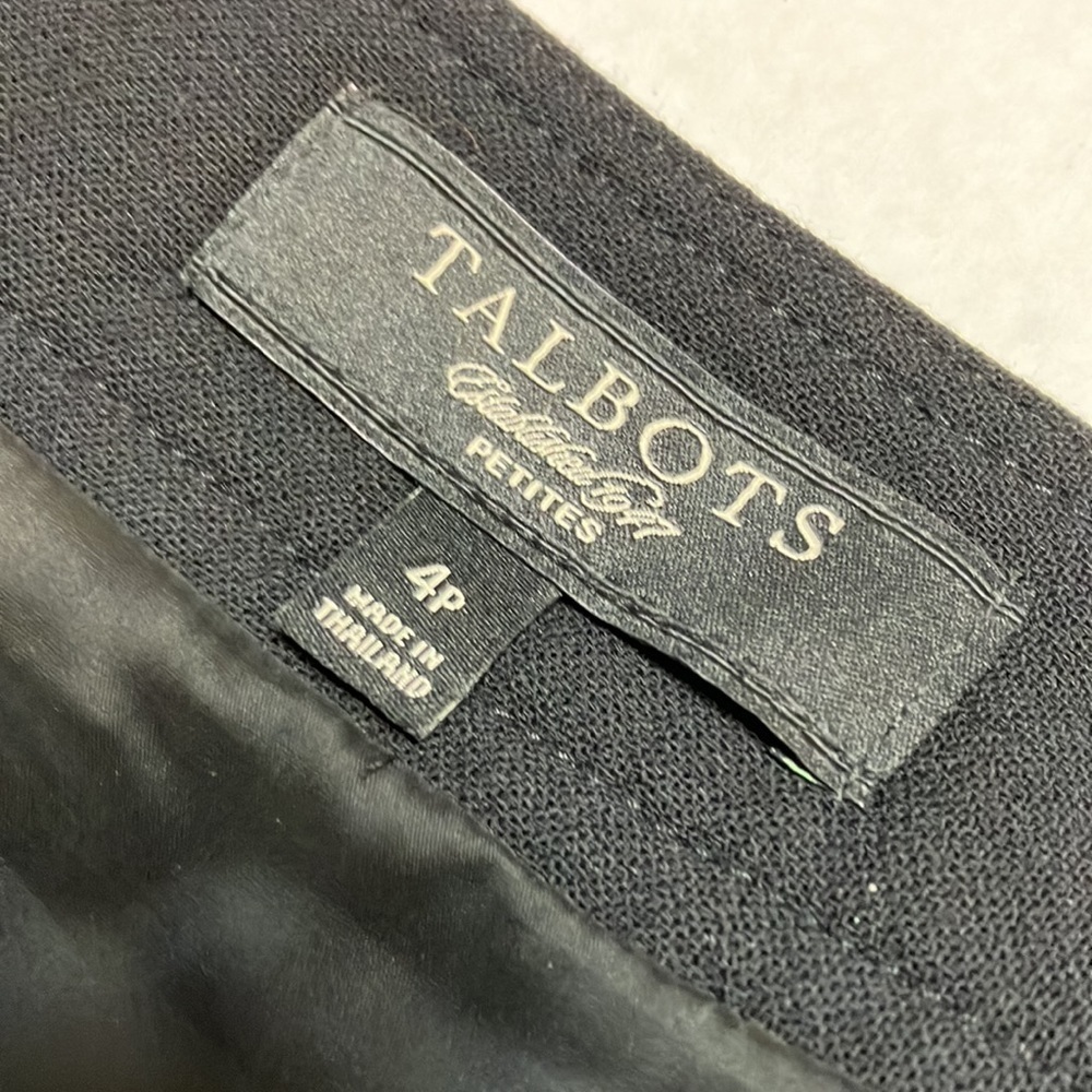 Talbots above the knee career petite black skirt size 4p excellent condition - Picture 3 of 4
